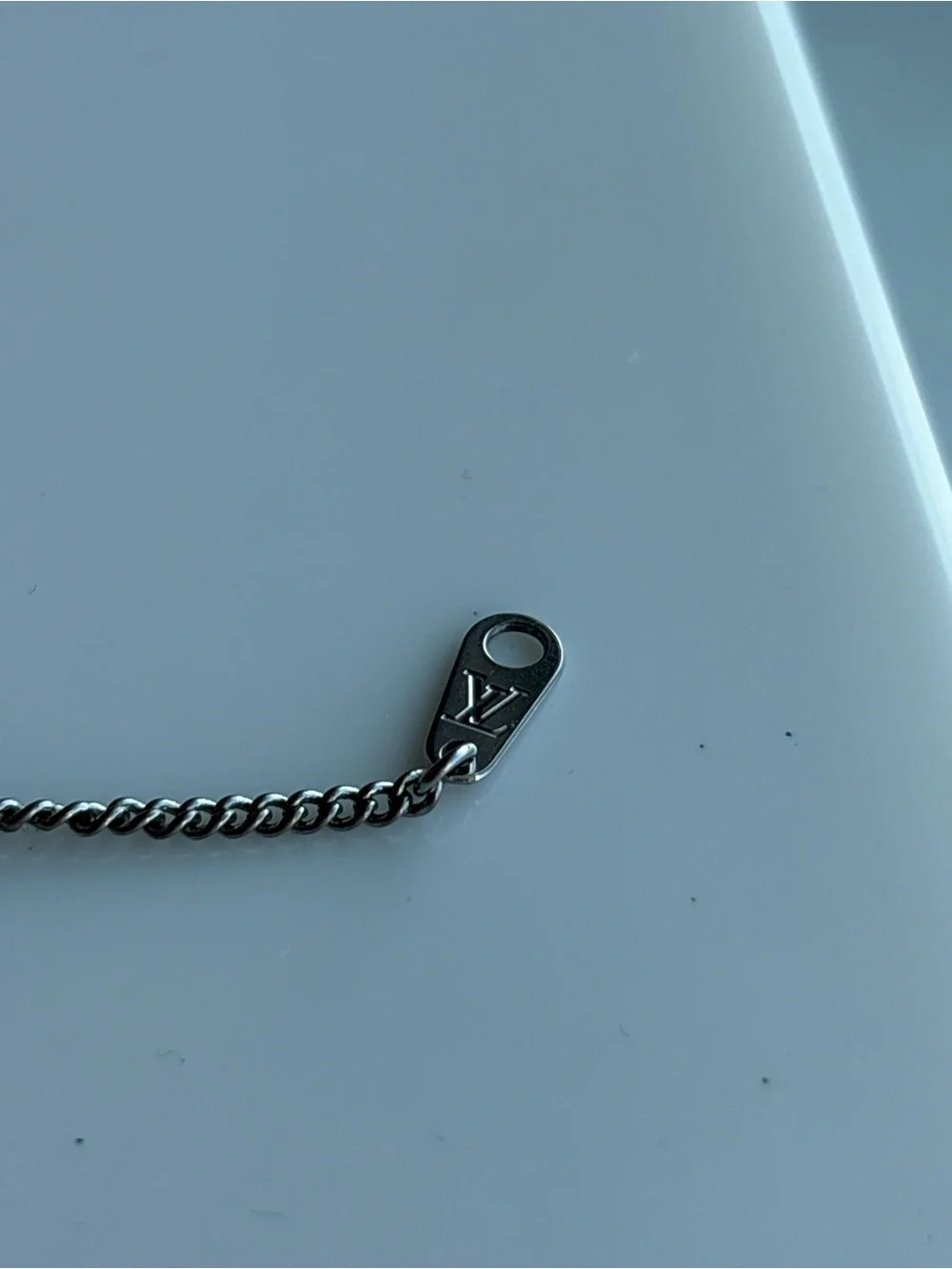 Louis Vuitton Black and Silver Pendant Necklace